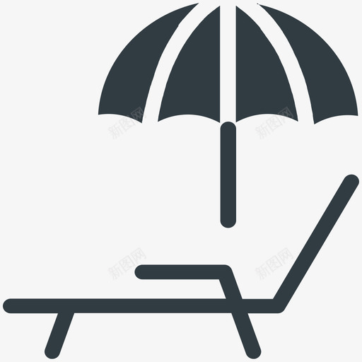 海滩夏季凉爽标图标svg_新图网 https://ixintu.com 夏季凉爽矢量图标 海滩