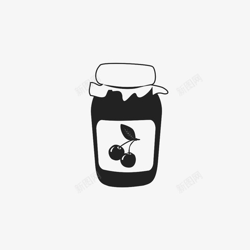 樱桃酱手机食品图标svg_新图网 https://ixintu.com 口袋 手机 摘要 文件夹 新闻纸 樱桃酱 水果 食品