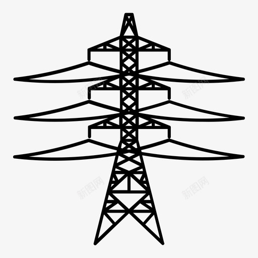 输电塔电力电力铁塔图标svg_新图网 https://ixintu.com t塔 工业塔 格构塔 水电塔 电力 电力铁塔 输电塔