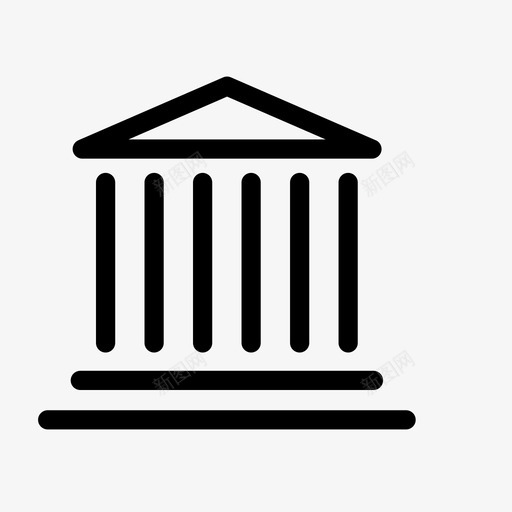 银行华盛顿货币图标svg_新图网 https://ixintu.com 信贷 华盛顿 建筑 支票账户 机构 线图标金融 货币 贷款 金融机构 银行 高度监管