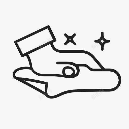 毛巾海绵闪光图标svg_新图网 https://ixintu.com 亮丽 手 手铐 抹布 毛巾 海绵 清洁 闪光