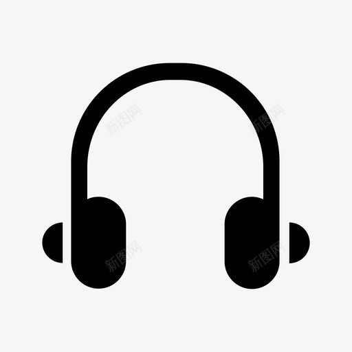耳机音频听筒图标svg_新图网 https://ixintu.com 听 听筒 耳朵 耳机 音乐 音频
