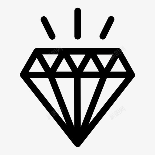 钻石蛋糕克隆图标svg_新图网 https://ixintu.com 一代 克隆 婚礼 宽 爱 笔划 蛋糕 补充 钻石