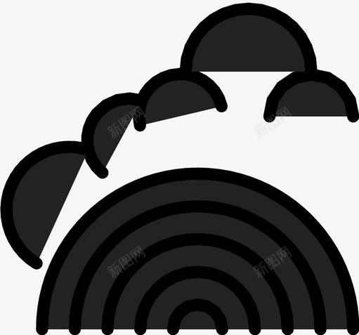 彩虹五颜六色条件图标svg_新图网 https://ixintu.com 五颜六色 光线 半圆 天气 彩虹 新鲜 条件 阳光