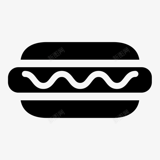热狗汉堡吃图标svg_新图网 https://ixintu.com 吃 快餐 披萨 汉堡 热狗 食物和饮料