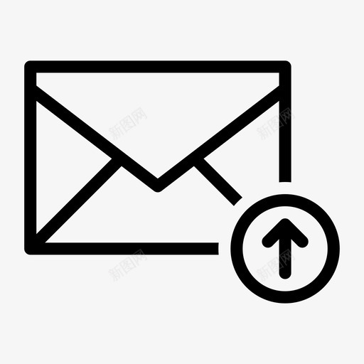 信封给上图标svg_新图网 https://ixintu.com 上 信封 发送 发送到 平滑线电子邮件 消息收件人 电子邮件 箭头 给 群发