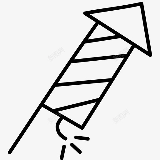 烟花火箭物体图标svg_新图网 https://ixintu.com 圣诞涂鸦 圣诞节 孩子 庆祝 摇篮 材料 火箭 烟花 物体 物品