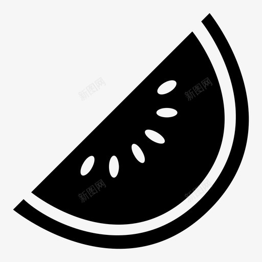 西瓜片瓜子外皮图标svg_新图网 https://ixintu.com 外皮 多汁 水果 瓜子 红色 西瓜片 雕刻 食品 食品饮料 食用
