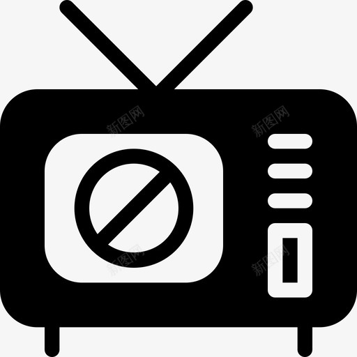 没有电视没有有线电视空白屏幕图标svg_新图网 https://ixintu.com 不可见 没有信号 没有有线电视 没有电视 注意 电视 空白屏幕 警告 酒店实心图标 黑匣子