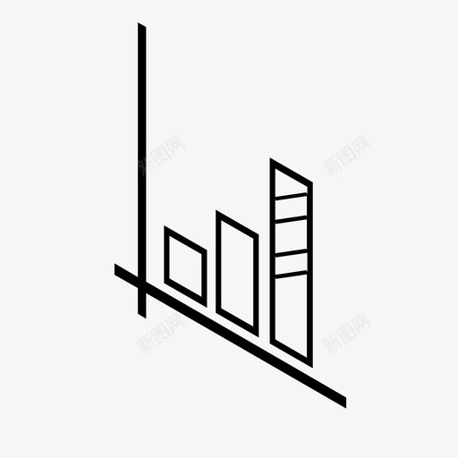 条形图等轴测图图标svg_新图网 https://ixintu.com 条形图 等轴测图