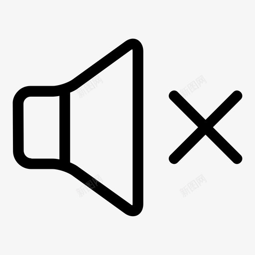 静音音频音乐图标svg_新图网 https://ixintu.com 关闭 声音 必要 播放器 遥控器 静音 音乐 音量 音频