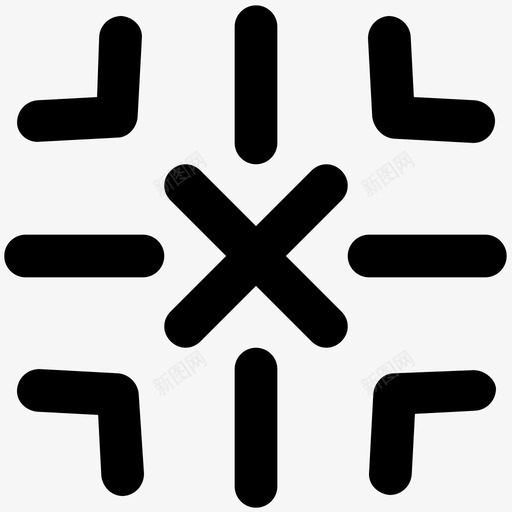 雪花雪花大胆的实心图标svg_新图网 https://ixintu.com 雪花 雪花大胆的实心图标