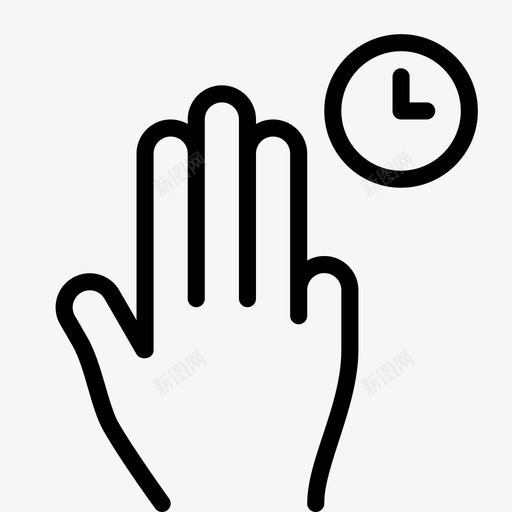 三指握持技术触控图标svg_新图网 https://ixintu.com 三指握持 免提 平滑手势 房屋 手势 技术 时钟 波段 触控 遮挡