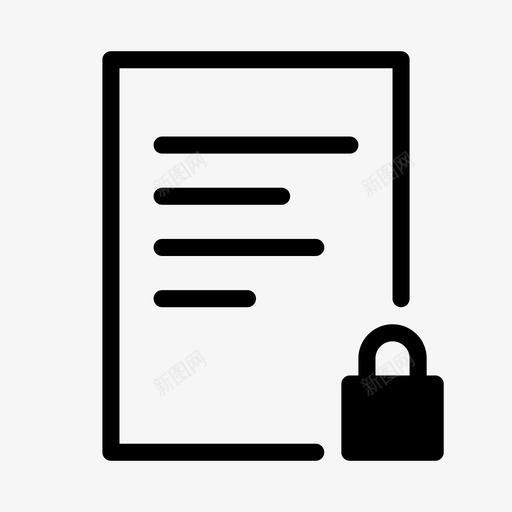 锁定文件文本保存图标svg_新图网 https://ixintu.com 保存 关闭 平滑填充文件 文本 文档 无更改 私有 编辑 锁定文件