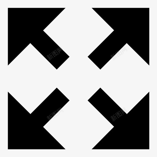 最大化扩大放大图标svg_新图网 https://ixintu.com 全屏 扩大 扩展 拉伸 放大 最大化 缩放