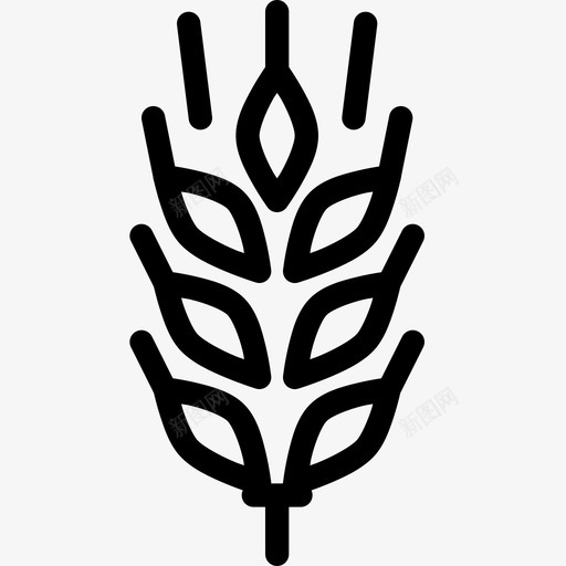 小麦面包农作物图标svg_新图网 https://ixintu.com 农业 农业和园艺 农作物 小麦 植物 燕麦 谷物 面包 面筋 食品