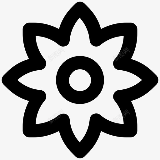 向日葵自然大胆的线条图标svg_新图网 https://ixintu.com 向日葵 自然大胆的线条图标