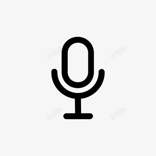 麦克风语音用户界面图标svg_新图网 https://ixintu.com 录音 放大 注意 用户界面 简洁小 语音 通告 通电 音量 麦克风