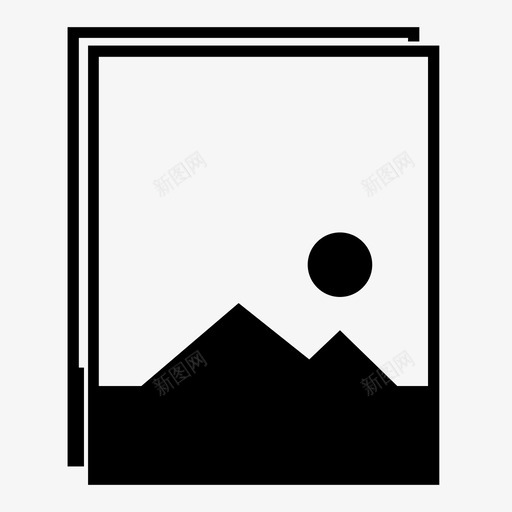 宝丽来摄影风景图标svg_新图网 https://ixintu.com 即时 宝丽来 快照 摄影 边界 陆地相机 风景