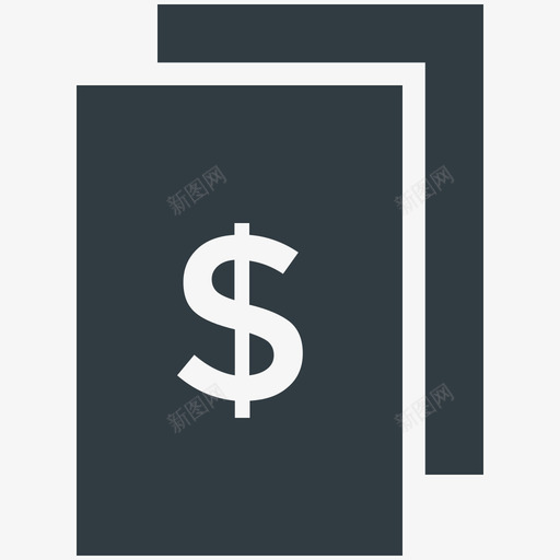 钞票金融酷标图标svg_新图网 https://ixintu.com 金融酷矢量图标 钞票