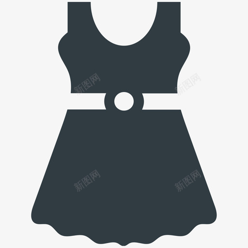 连衣裙时尚和衣服酷标图标svg_新图网 https://ixintu.com 时尚和衣服酷矢量图标 连衣裙