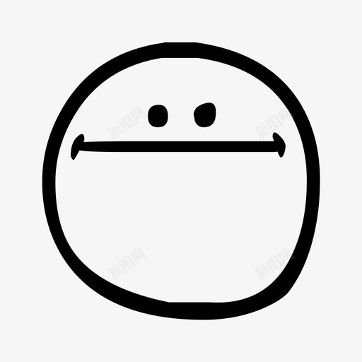 中性画表情图标svg_新图网 https://ixintu.com 中性 嘴 情绪 无表情 画 画表情 脸 表情