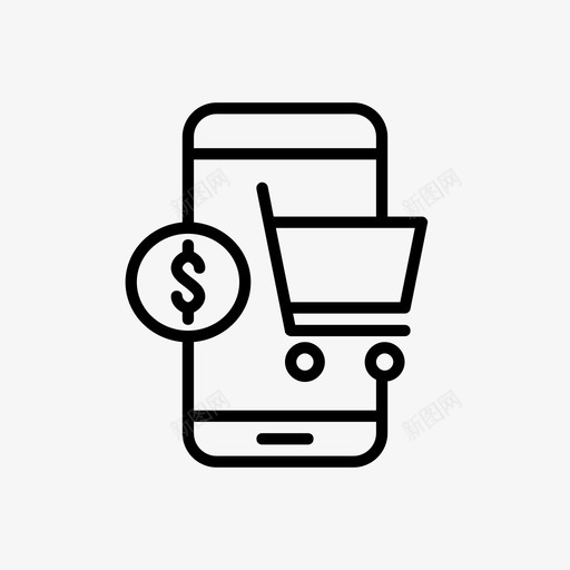 移动购物普通移动良好移动图标svg_新图网 https://ixintu.com 不错的购物 商店 普通移动 智能手机 白色移动 移动购物 良好移动 购物车