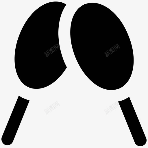 球拍运动大胆的固体图标svg_新图网 https://ixintu.com 球拍 运动大胆的固体图标