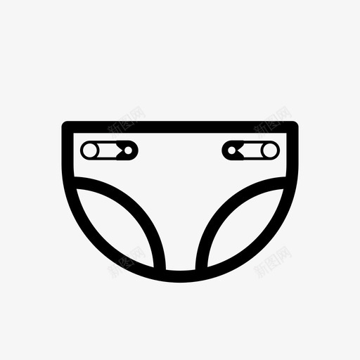 尿布婴儿昂贵图标svg_新图网 https://ixintu.com 内衣 出生卡 双面包 大便 娇惯 婴儿 安全别针 尿布 昂贵 皮疹