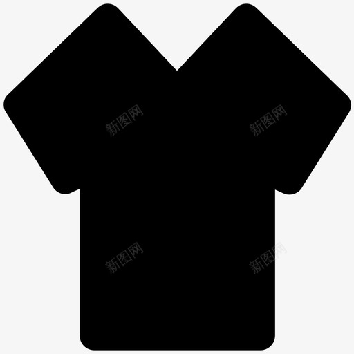圆领衣服大胆的固体图标svg_新图网 https://ixintu.com 圆领 衣服大胆的固体图标