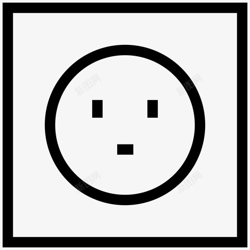 墙上插座电子线路图标svg_新图网 https://ixintu.com 墙上插座 电子线路图标