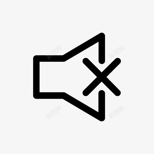 静音无声音关闭图标svg_新图网 https://ixintu.com 休闲网站 关闭 扬声器 无声音 调制 静音