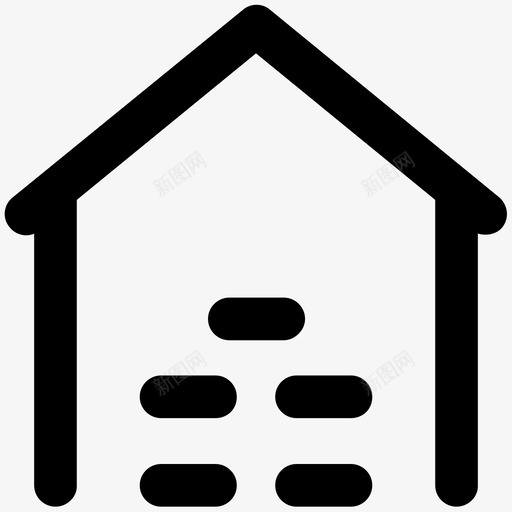 仓库存储单元仓库车库图标svg_新图网 https://ixintu.com 仓库 仓库外部 仓库车库 垃圾箱 存储单元 工业 建筑 物流配送加粗线图标