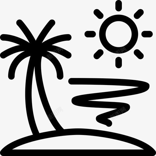 岛旅行夏天图标svg_新图网 https://ixintu.com 位置 假日 夏天 岛 度假 户外活动第2部分 旅行 水 海 状态 隐蔽处