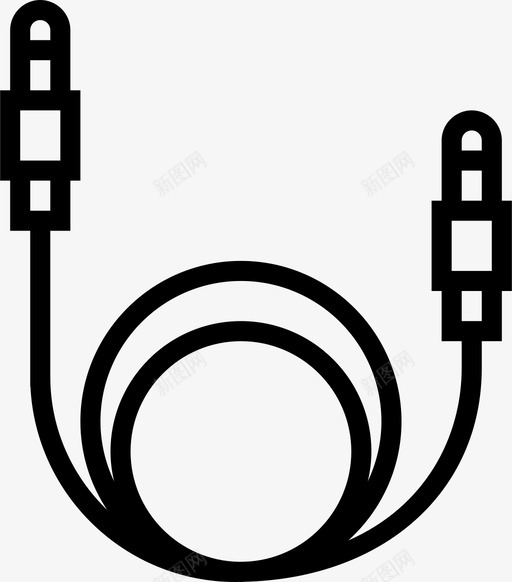 辅助电缆技术声音图标svg_新图网 https://ixintu.com smashicons技术概要 声音 技术 端口 视觉 辅助 辅助电缆 音乐 音频