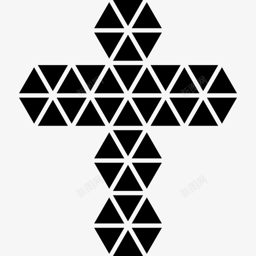 小三角形形状的多边形交叉图标svg_新图网 https://ixintu.com 小三角形 形状的多边形交叉
