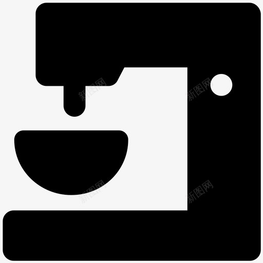 咖啡机电子产品加粗实心图标svg_新图网 https://ixintu.com 咖啡机 电子产品加粗实心图标