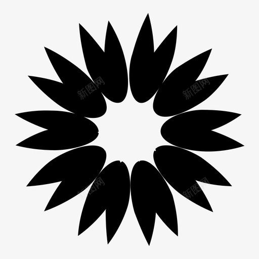 花开花植物学图标svg_新图网 https://ixintu.com 开花 春天 植物学 自然 花 花园 花的力量 花盆 装饰