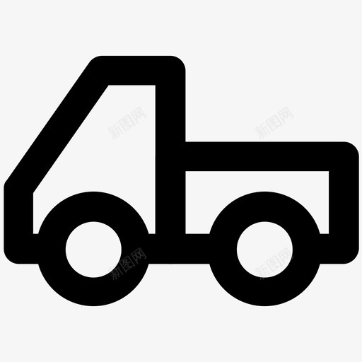 皮卡车辆货车图标svg_新图网 https://ixintu.com 四轮车 承运人 掀背车 材料 物体 物流配送粗体线图标 皮卡 皮卡车 货车 车辆 送货车