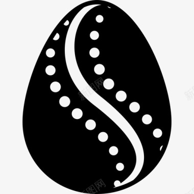 复活节彩蛋用圆点环绕的曲线装饰复活节彩蛋图标图标