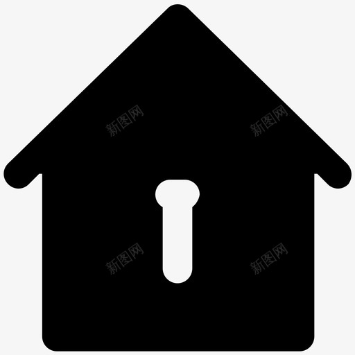 锁着的房子安全粗体图标svg_新图网 https://ixintu.com 安全粗体图标 锁着的房子