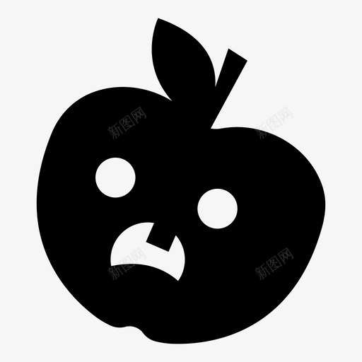 伤心的苹果茎牛顿图标svg_新图网 https://ixintu.com 伤心的苹果 卡通 叶子 坠落 水果 牛顿 眼泪 茎 重力