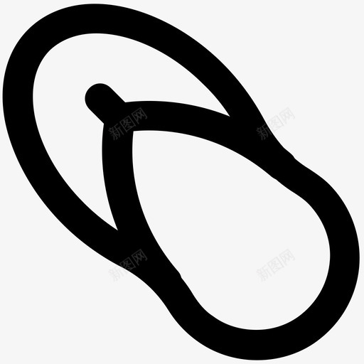 人字拖夏季粗体线条图标svg_新图网 https://ixintu.com 人字拖 夏季粗体线条图标