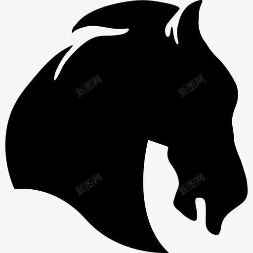 马脸轮廓右侧视图变体动物马图标svg_新图网 https://ixintu.com 动物 马 马脸轮廓右侧视图变体