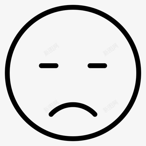 悲伤信息脸图标svg_新图网 https://ixintu.com 估计 信息 化身 危险 平滑情感 悲伤 情绪 技术 电子商务 脸 表情