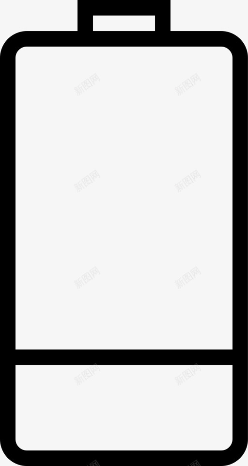 低电池电池瓶子图标svg_新图网 https://ixintu.com 低电池 低能量 存储 弱 瓶子 电池 粉碎图标的基本轮廓