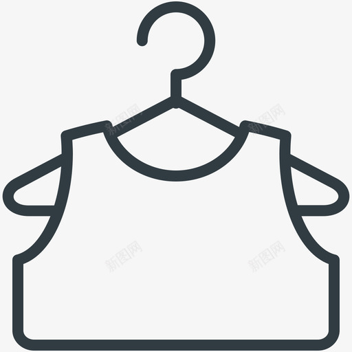 内衣购物线图标svg_新图网 https://ixintu.com 内衣 购物矢量线图标