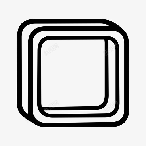 圆角正方形立方体形状图标svg_新图网 https://ixintu.com 圆角正方形 形状 立方体 绘图集23d