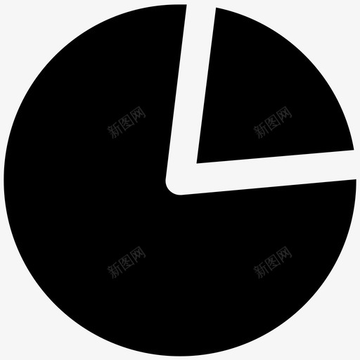 饼图业务粗体实心图标svg_新图网 https://ixintu.com 业务粗体实心图标 饼图
