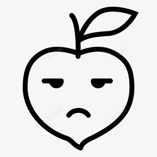 悲伤桃色消极图标svg_新图网 https://ixintu.com 化身 悲伤 情绪 桃色 沉闷 沮丧 消极 眩光 笑脸桃 脸 表情